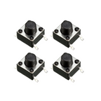 6x6x5mm 4 Pin Tactile Push Button Switch  | Momentary Normally Open (NO) PCB Mount Push Switch for Arduino, DIY Electronics & Robotics