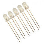 5mm LED – (Warm White) Pack of 5 | Light Emitting Diode (LED) High Brightness Round LED for Arduino, DIY Electronics & Indicator Applications